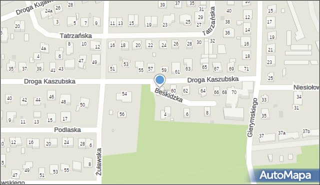 Grudziądz, Droga Kaszubska, 58, mapa Grudziądza