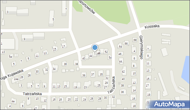 Grudziądz, Droga Kujawska, 46, mapa Grudziądza