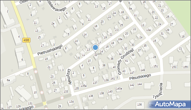 Grudziądz, Drzymały Wojciecha, 12, mapa Grudziądza