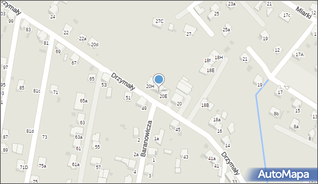 Imielin, Drzymały Michała, 20G, mapa Imielin