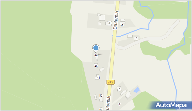 Janów, Drutarnia, 44, mapa Janów