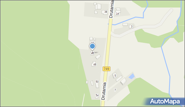 Janów, Drutarnia, 46, mapa Janów