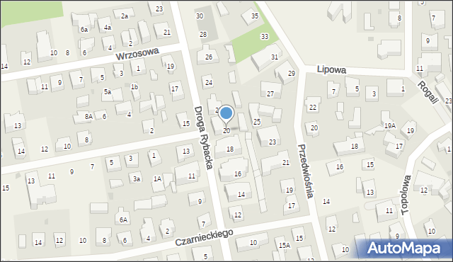 Jastrzębia Góra, Droga Rybacka, 20, mapa Jastrzębia Góra