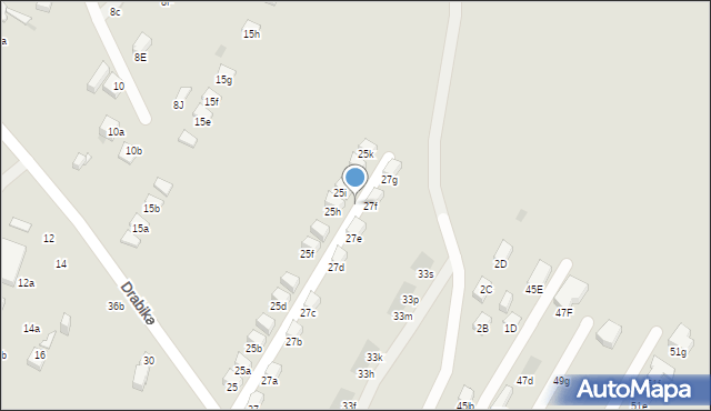 Jaworzno, Drabika Wincentego, 25j, mapa Jaworzno