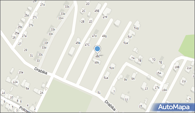 Jaworzno, Drabika Wincentego, 49c, mapa Jaworzno
