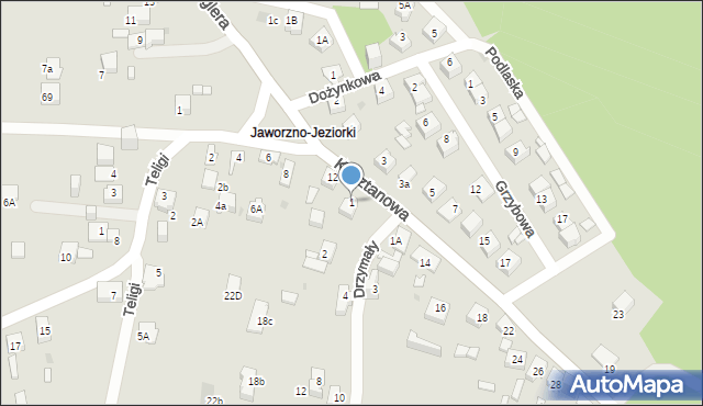 Jaworzno, Drzymały, 1, mapa Jaworzno