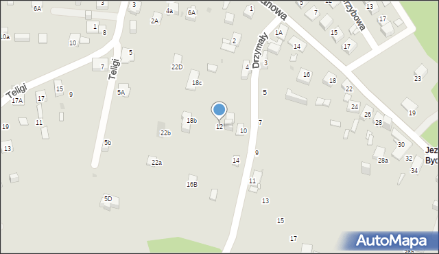 Jaworzno, Drzymały, 12, mapa Jaworzno