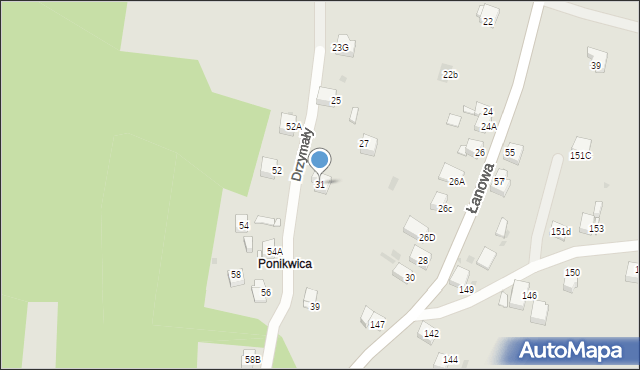 Jaworzno, Drzymały, 31, mapa Jaworzno