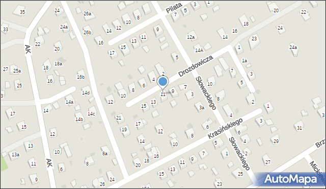 Jedlicze, Drozdowicza Michała, dr., 11, mapa Jedlicze