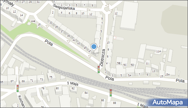 Jelenia Góra, Drzymały Michała, 49, mapa Jelenia Góra