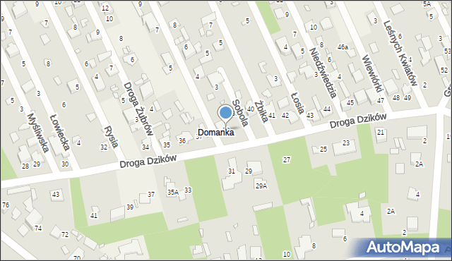 Jesówka, Droga Dzików, 38, mapa Jesówka