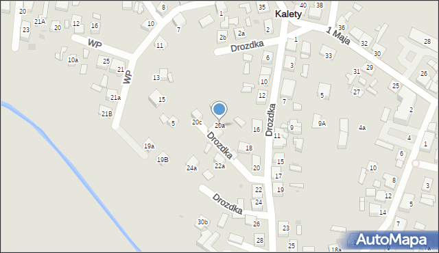 Kalety, Drozdka Mirosława, ks., 20a, mapa Kalety