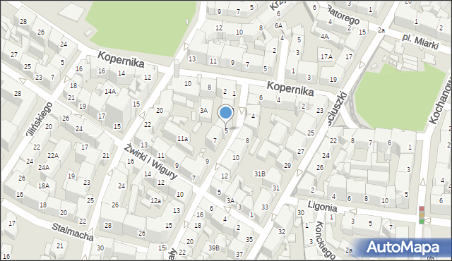 Katowice, Drzymały Michała, 5, mapa Katowic