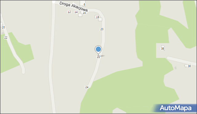Kazimierz Dolny, Droga Akacjowa, 22, mapa Kazimierz Dolny