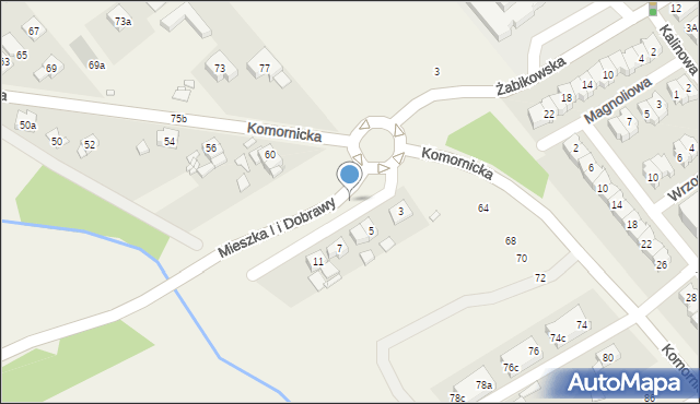 Komorniki, Drzymały, 6, mapa Komorniki