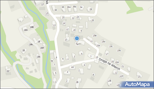 Kościelisko, Droga na Wierch, 7A, mapa Kościelisko
