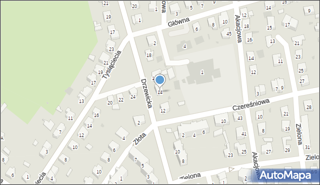 Kostrzyn nad Odrą, Drzewicka, 14, mapa Kostrzyn nad Odrą