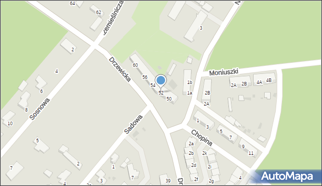 Kostrzyn nad Odrą, Drzewicka, 52, mapa Kostrzyn nad Odrą