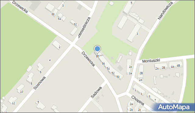 Kostrzyn nad Odrą, Drzewicka, 60, mapa Kostrzyn nad Odrą