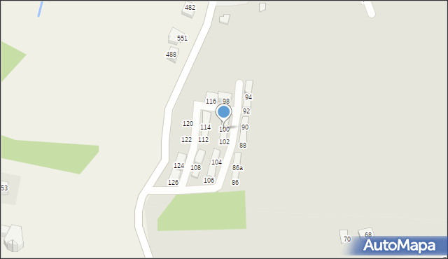 Kraków, Drużbackiej Elżbiety, 100, mapa Krakowa