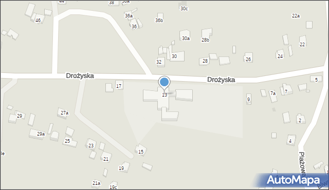 Kraków, Drożyska, 13, mapa Krakowa