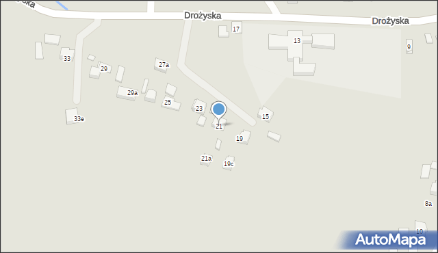 Kraków, Drożyska, 21, mapa Krakowa