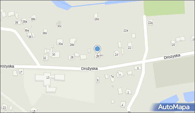 Kraków, Drożyska, 26, mapa Krakowa