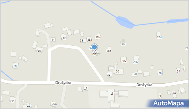 Kraków, Drożyska, 36, mapa Krakowa