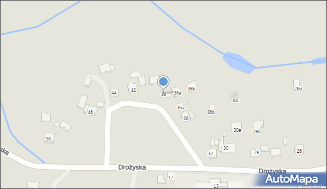 Kraków, Drożyska, 38, mapa Krakowa