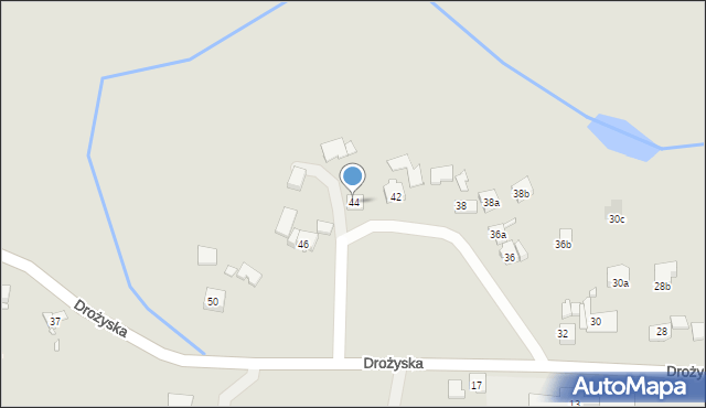 Kraków, Drożyska, 44, mapa Krakowa