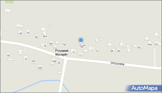 Kraków, Drożyska, 72a, mapa Krakowa