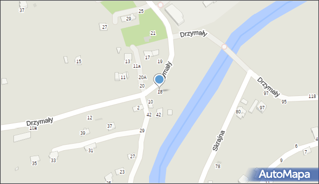 Krosno, Drzymały Michała, 18, mapa Krosna