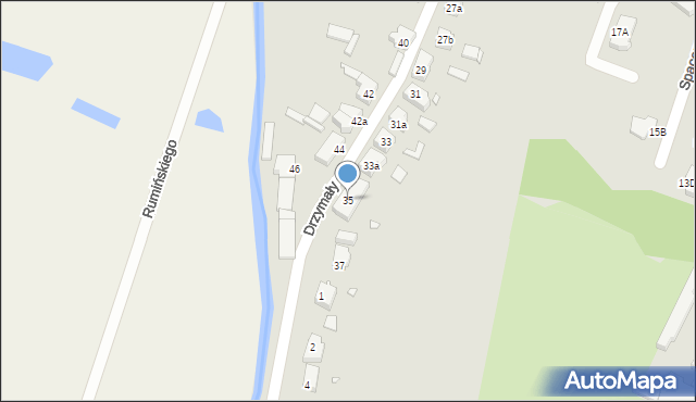 Kwidzyn, Drzymały, 35, mapa Kwidzyn