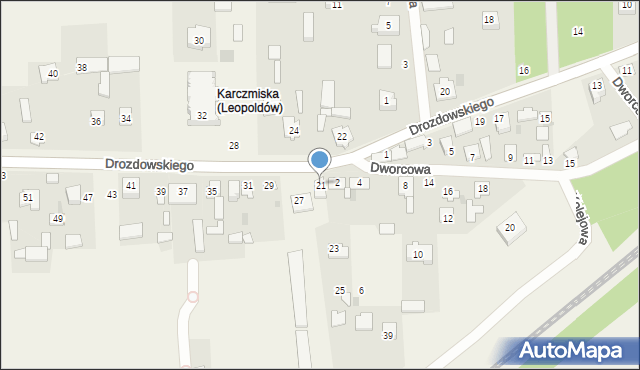 Leopoldów, Drozdowskiego, ks., 21, mapa Leopoldów