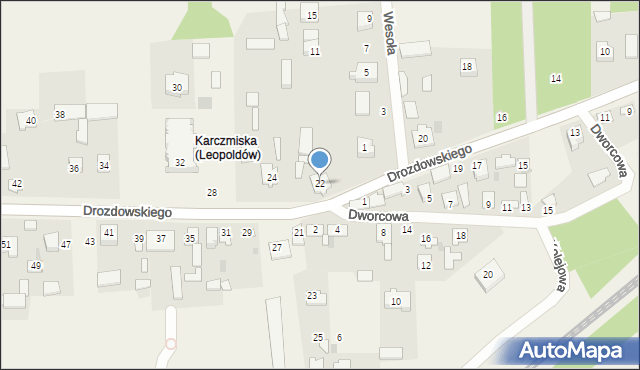 Leopoldów, Drozdowskiego, ks., 22, mapa Leopoldów