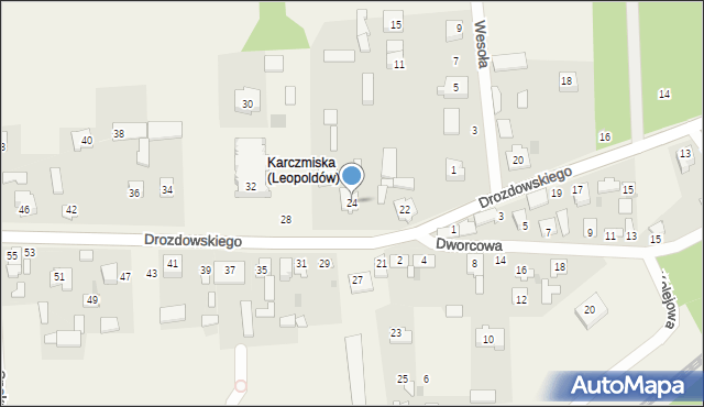 Leopoldów, Drozdowskiego, ks., 24, mapa Leopoldów