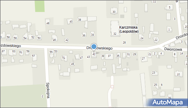 Leopoldów, Drozdowskiego, ks., 41, mapa Leopoldów