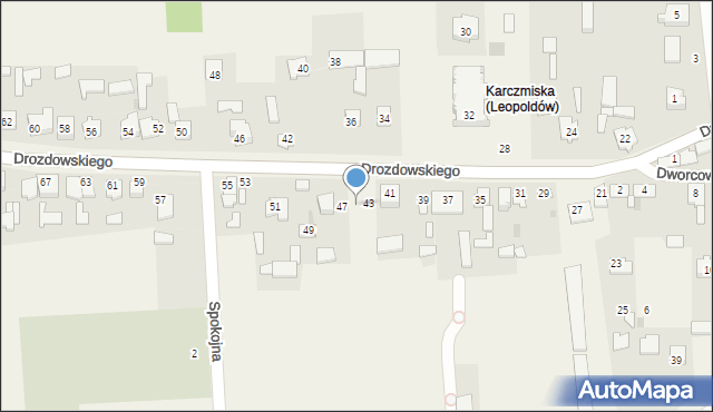 Leopoldów, Drozdowskiego, ks., 45, mapa Leopoldów