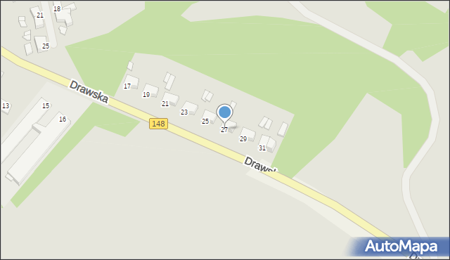 Łobez, Drawska, 27, mapa Łobez