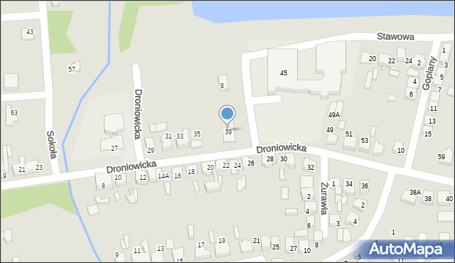 Lubliniec, Droniowicka, 39, mapa Lubliniec