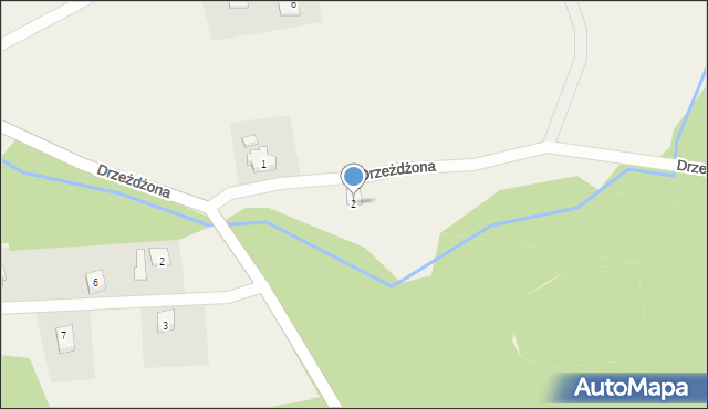 Mechowo, Drzeżdżona Jana, 2, mapa Mechowo