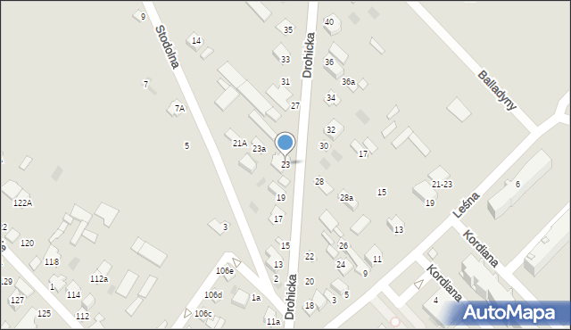 Międzyrzec Podlaski, Drohicka, 23, mapa Międzyrzec Podlaski