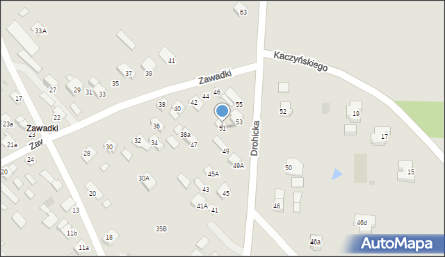 Międzyrzec Podlaski, Drohicka, 51, mapa Międzyrzec Podlaski