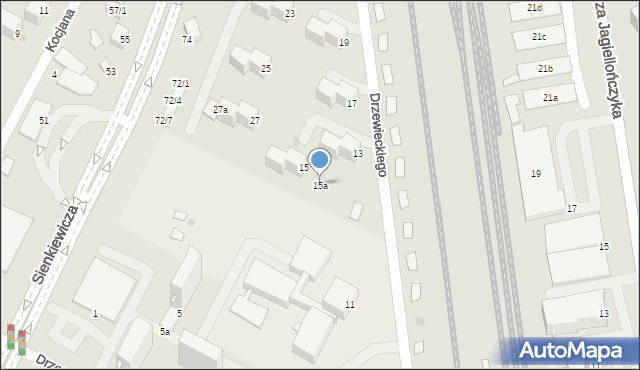 Mielec, Drzewieckiego, 15a, mapa Mielca