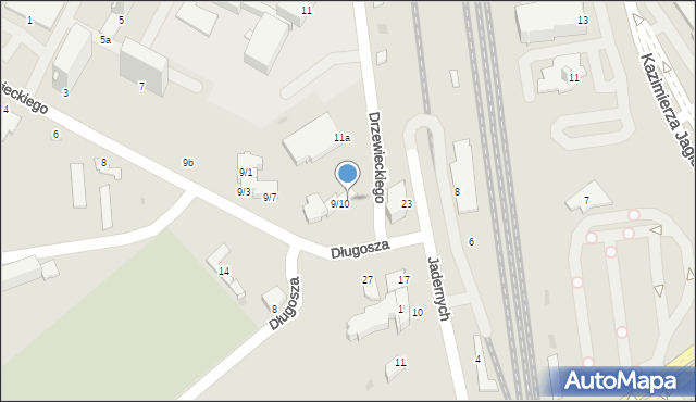 Mielec, Drzewieckiego, 9/11, mapa Mielca