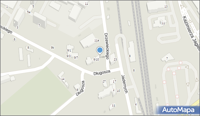 Mielec, Drzewieckiego, 9/12, mapa Mielca