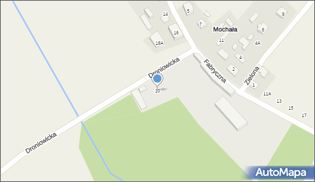 Mochała, Droniowicka, 10, mapa Mochała