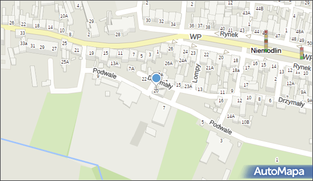 Niemodlin, Drzymały, 20, mapa Niemodlin