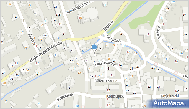 Olesno, Drzymały Stanisława, 1, mapa Olesno