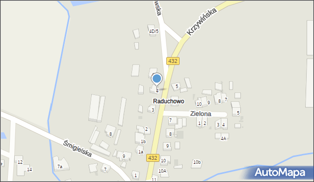 Osieczna, Drzeczkowska, 4, mapa Osieczna